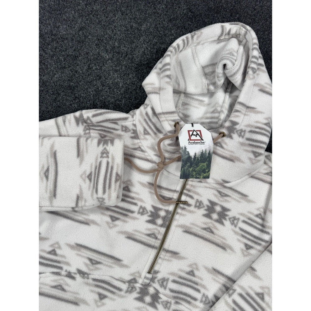 NWT Avalanche Outdoor Supply Co Fleece Hoodie Womens L Southwest 1/4 Zip
